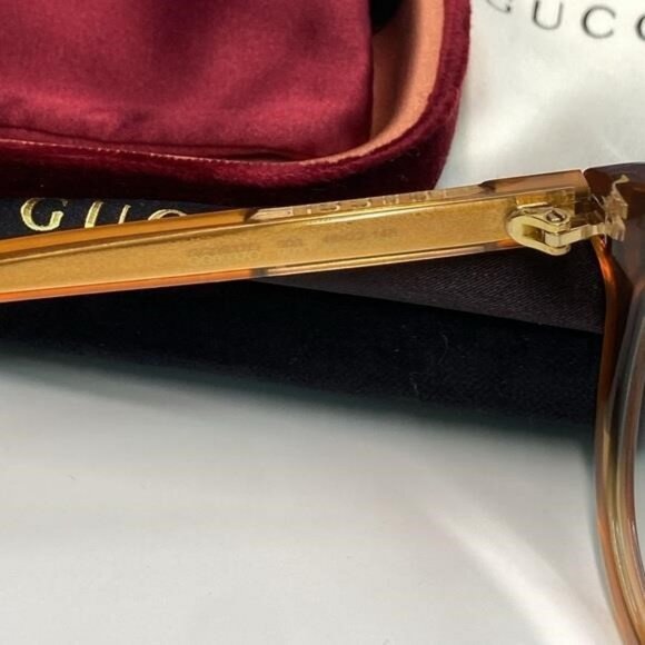 💯- New Authentic Gucci™ - GG0937O 003 Orange Transparent Eyeglasses - Picture 12 of 12